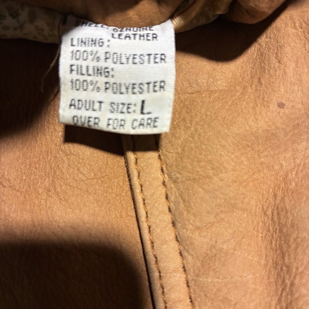 Marlboro Adventure Team Brown Leather Jacket Map Lined Men's L rare - Picture 9 of 13